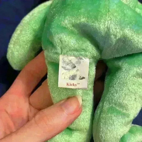 Ty Beanie Baby Kicks bear with tag errors - Picture 2 of 5